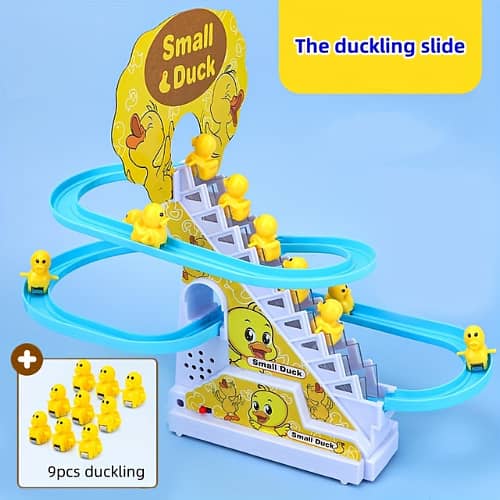 Little Ducks Climb Stairs Toys Electric Race Track Game 2