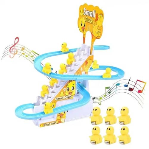 Little Ducks Climb Stairs Toys Electric Race Track Game 4