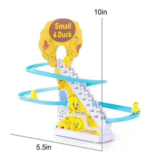 Little Ducks Climb Stairs Toys Electric Race Track Game 6