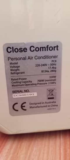 CLOSE COMFORT - PERSONAL AIR CONDITION