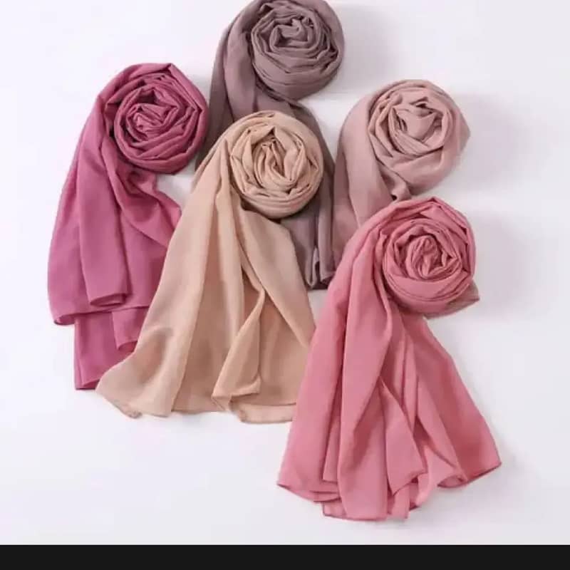 girls women Hijab Half Niqab Plain Scarf Chiffon Georgette Stoller naq 7