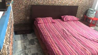 King Size Bed with Mattress and Two Side Tables (Urgent Sale)