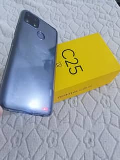 Realme c25s 4/128 water gray colour with box and charger.