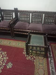 Vintage Sofa Set With 1 Side Table