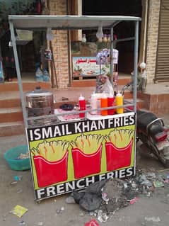 french fries counter  with all accessories