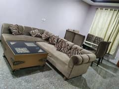 7 seater L shaped sofa with fancy table 0