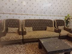 Sofa set and diwaan with coffee table and chair
