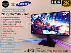 27inch 2k 75hz HDR 10 IPS Samsung S27A600U Bezelless Gaming Monitor
