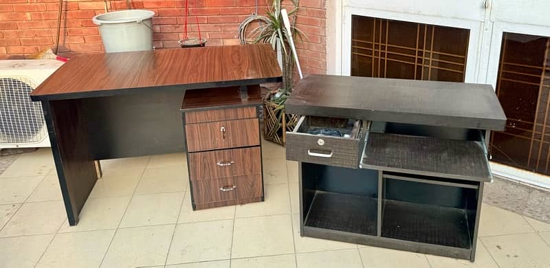 office table plus computer table with executive chair for sale 11