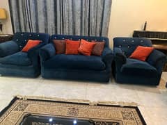 9 seat Sofa Set in blue