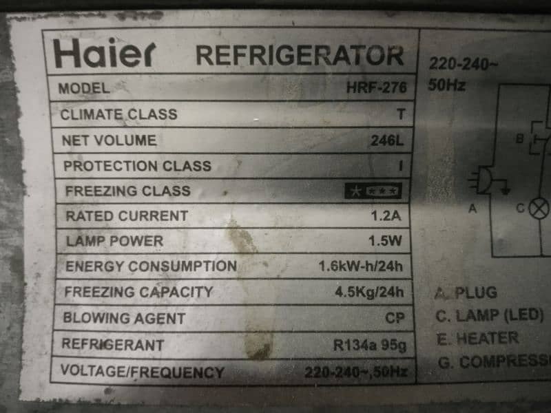 Haier E-Star HRF-276 Refrigerator - Excellent Condition, Great Price! 5