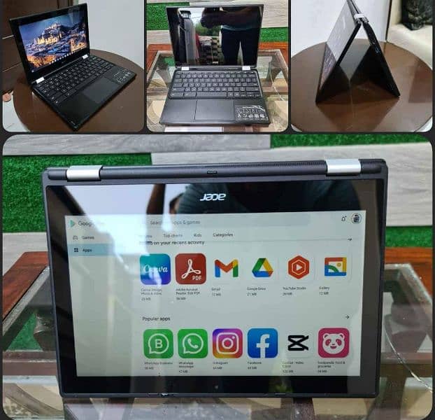 Acer R11 Touch 4gb 16gb chromebook 360 rotaeable 4