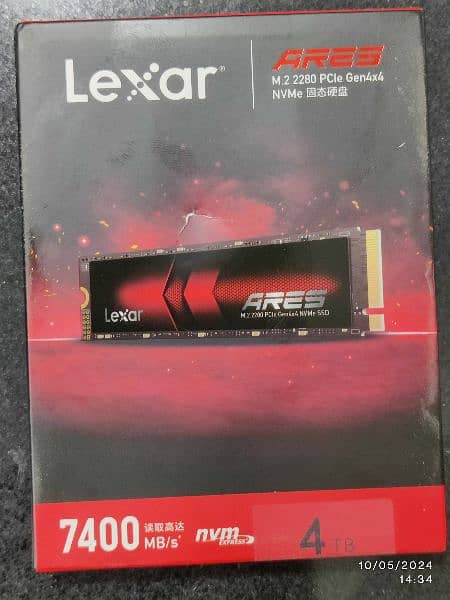 lexar 4tb nvme m. 2 Gen4x4 ssd 7400mb box pack 0