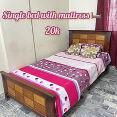 Single bed with mattress 0