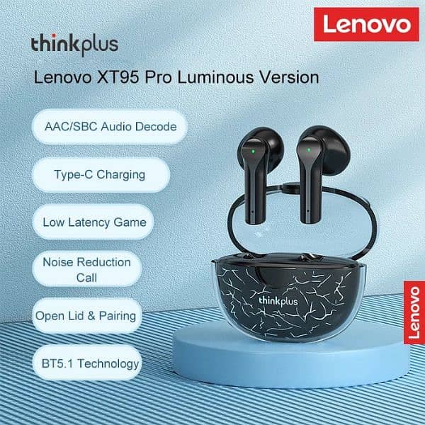 Ear Phone | Ear Buds | Lenovo XT95 Pro | Wireless Ear Phones 1