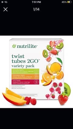 Nutrilite Twist Tubes 2GO. America’s best Vitamins for adults.