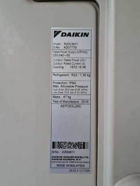 Daikin AC Cooling only 0