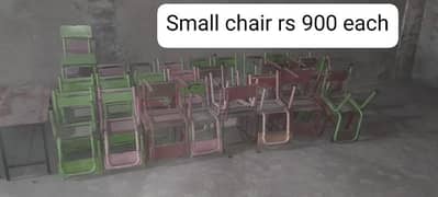 School Iron Desk, Bench, Chairs, Tables, 0