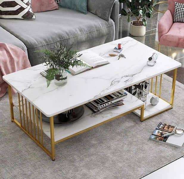 MS Center Table Coffee Table Double Step,  Stylish Table, 2