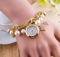 Pearl bracelet watch