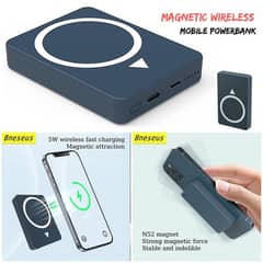 Wireless Magnetic 5000mah Iphone Power Bank (wireless And Wire Both Op