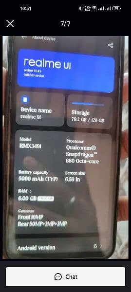 Realme 9i 6+6. . . 128 with full box snapdragon 665 4