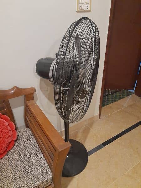 Padestal Fan 24 ",  220V AC Coper winding, New Design, Black Color 2