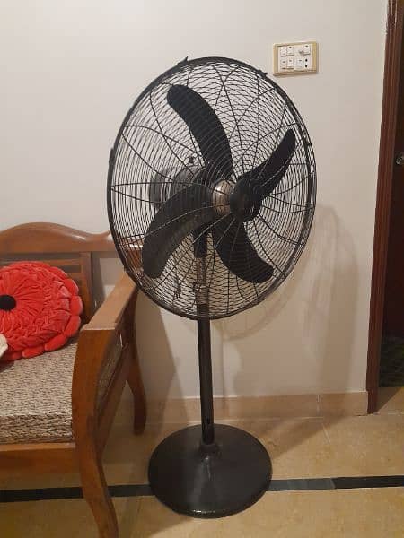 Padestal Fan 24 ",  220V AC Coper winding, New Design, Black Color 4