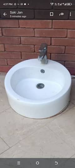 wash basin with mixer