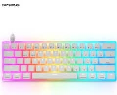 GK61/SK61 WHITE TRANSPARENT KEYBOARD YELLOW SWITCHES