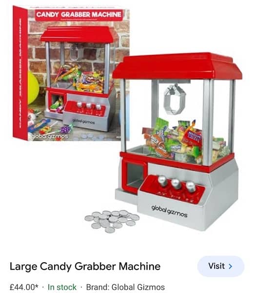 Candy Grabber Machine - uk - brand new 1