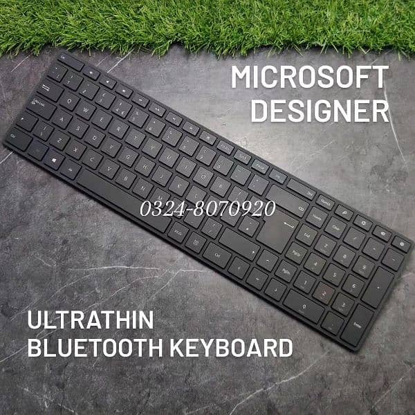 MICROSOFT Surface Rechargeable Bluetooth Keyboard Slim Fingerprint Mac 1