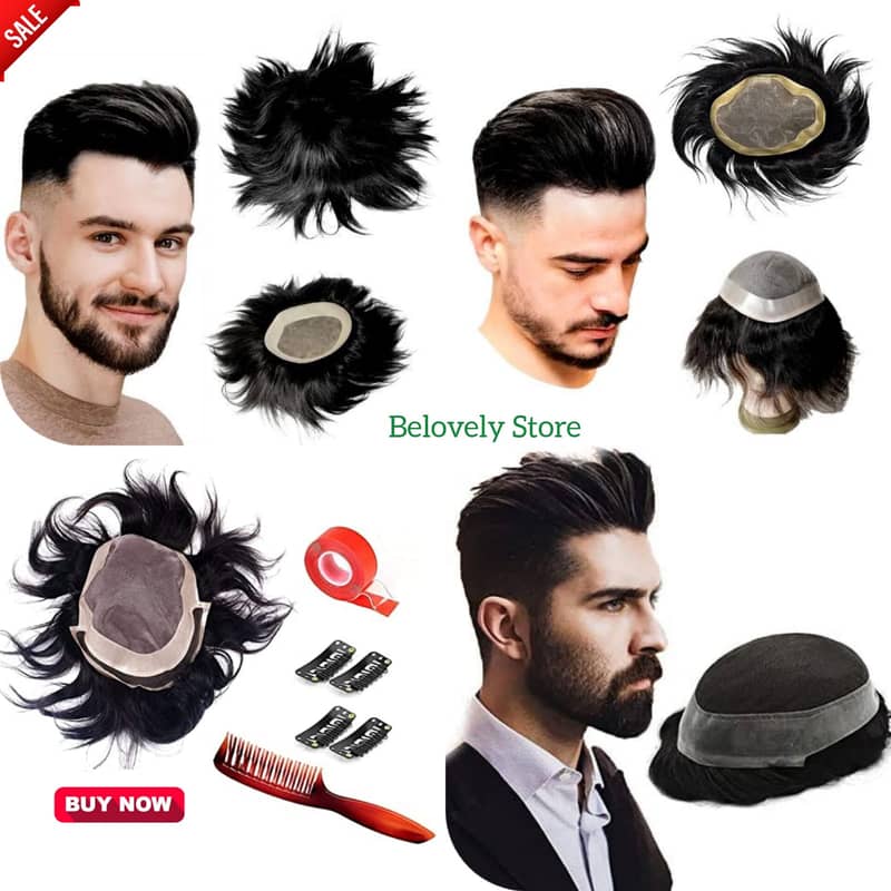 Original Men Hair Units/Hair Patches/hair cut/hair stylish/Hair wig/ 14