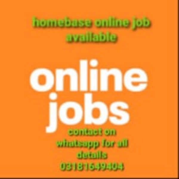 Need faisalabad males females for online typing homebase job 3