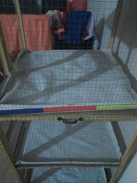 3 Portion wood cage / Pinjra bilqul new ha 1