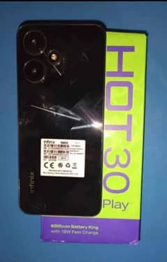 Infinix hot 30 play 4+64 with box charger