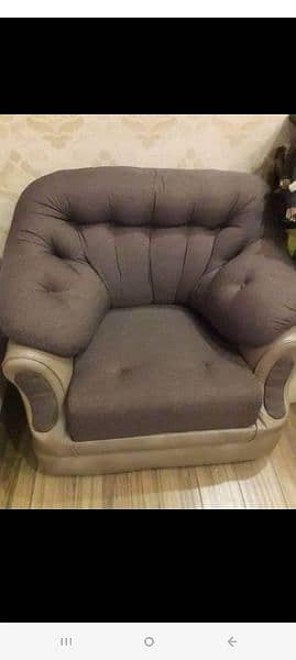 fabric plus leatherite sofa set 1