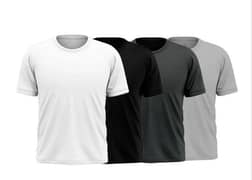 Men's stitched jersey plain t-shirt , pack of 4