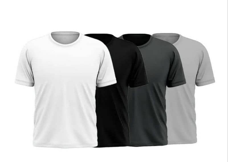 Men's stitched jersey plain t-shirt , pack of 4 0