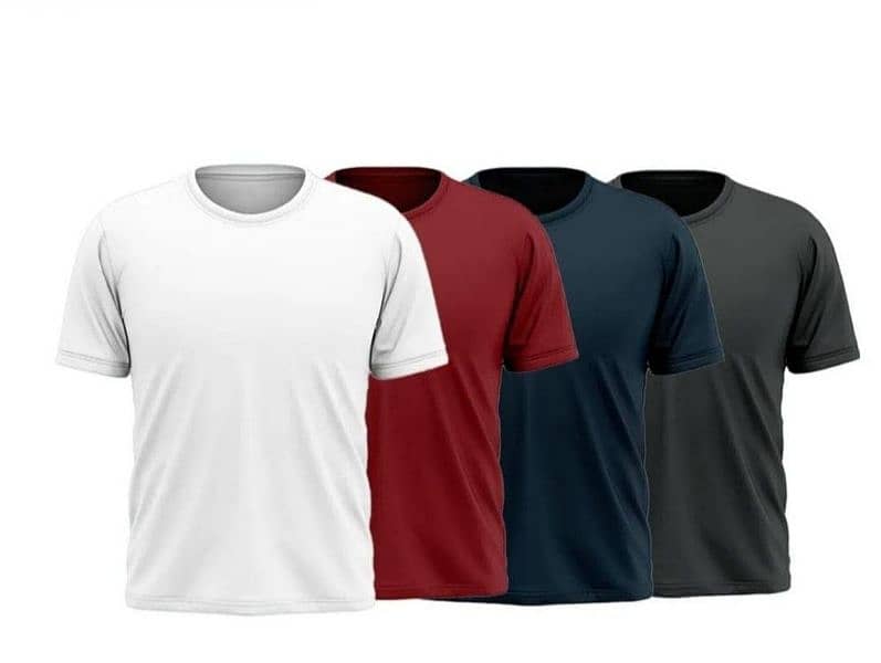 Men's stitched jersey plain t-shirt , pack of 4 1