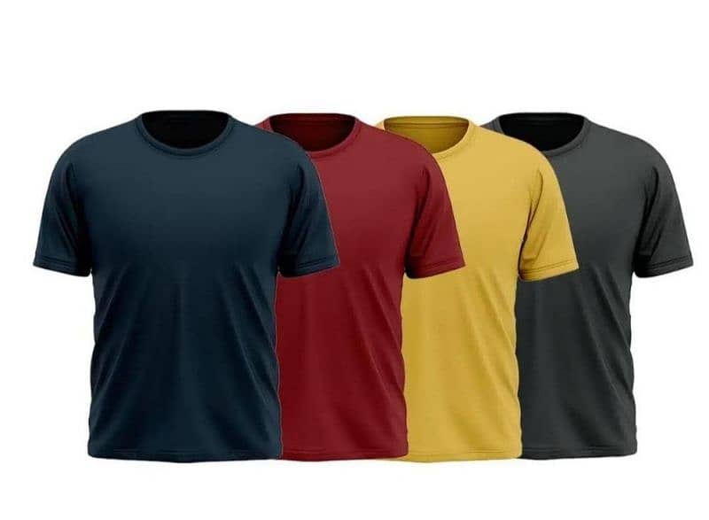 Men's stitched jersey plain t-shirt , pack of 4 2