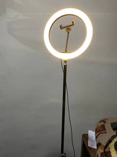 Ring light with long stand