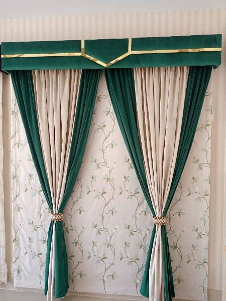 Lazer Motive Curtains With Border width*6 ft and length*7 ft 2
