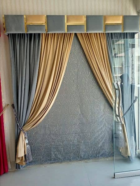 Lazer Motive Curtains With Border width*6 ft and length*7 ft 3