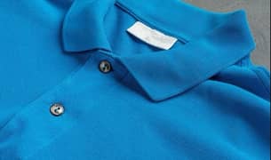 1 Pc Cotton Plain Polo T-Shirt Fir Men Sky Blue