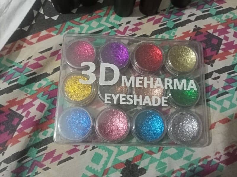 Mac lipstick pack of 12 with glitter eyeshadows 4