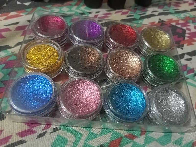 Mac lipstick pack of 12 with glitter eyeshadows 5