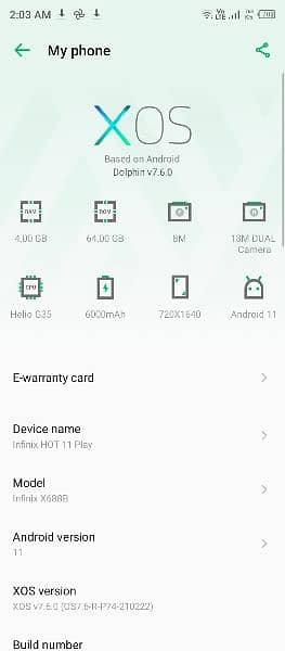 Infinix Hot 11 play 4/64 7