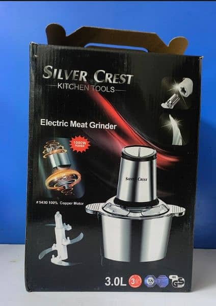 Silver Crest Electric Meat and Food Chopper, 3L Capacity, 1