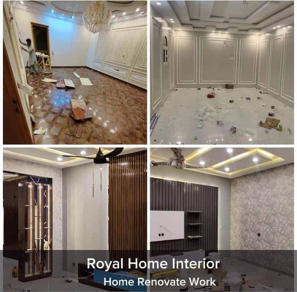 Home Office Renovation/Decor Walls/Flooring/Panelling/Wallpaper/Blinds 4